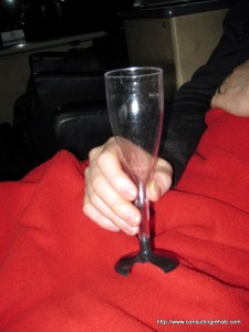 Flecha Bus champagne flute image